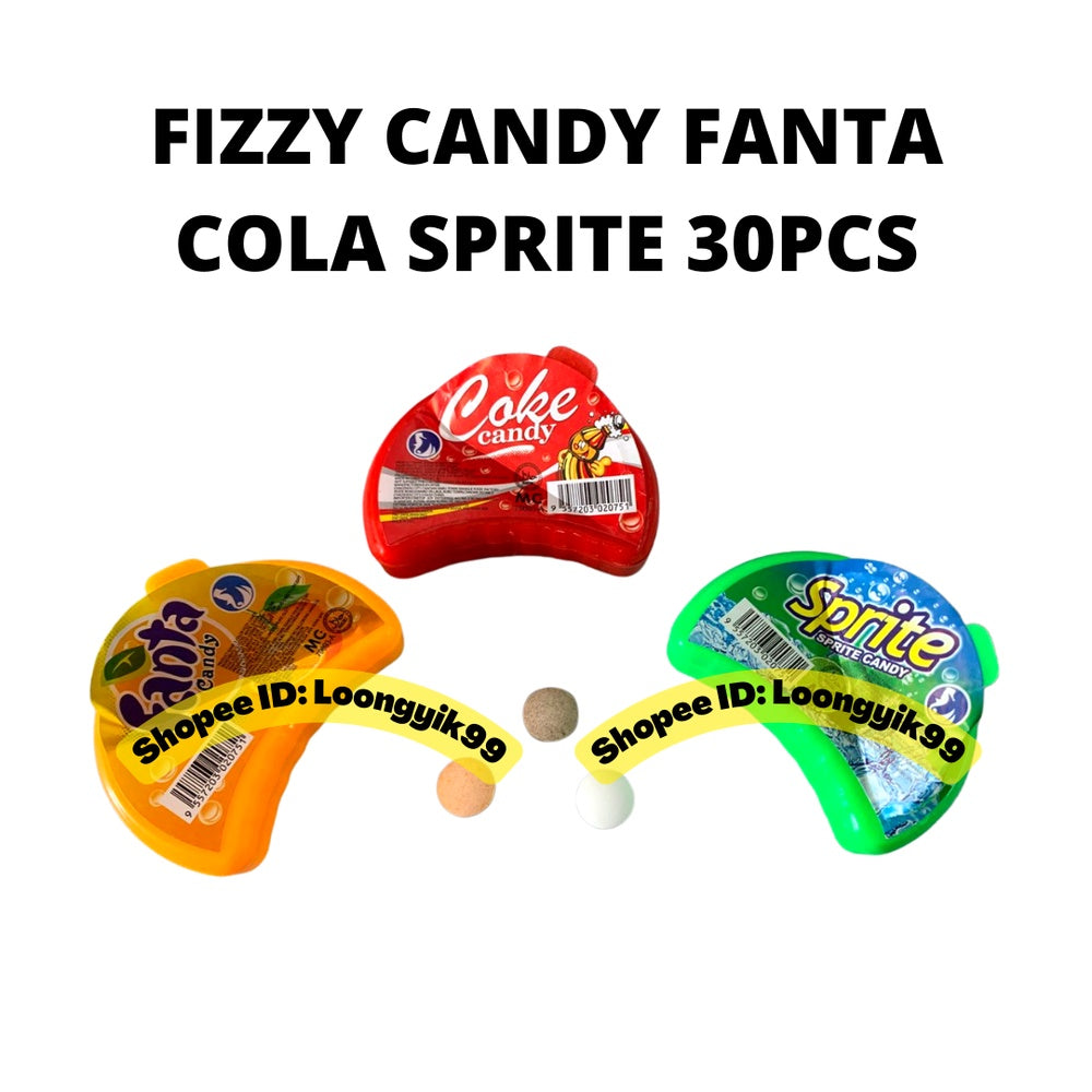 FIZZY CANDY FANTA COLA SPRITE 30PCS