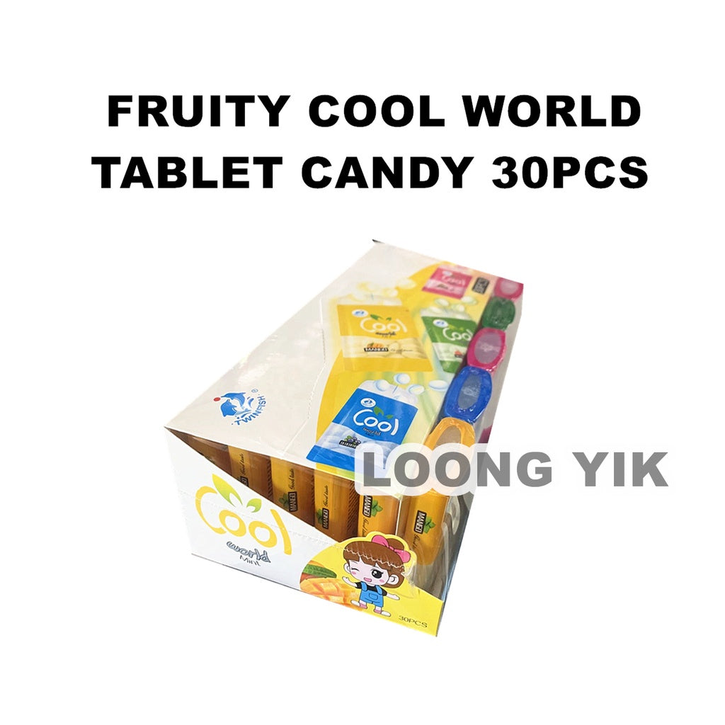 FRUITY COOL WORLD TABLET CANDY 30PCS