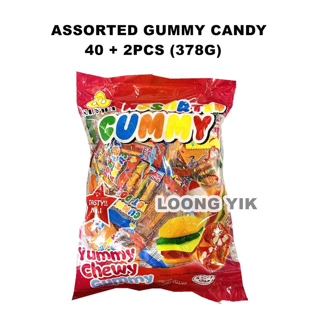 BURGER/ASSORTED GUMMY CANDY 40PCS