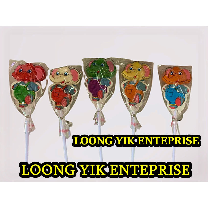 GIRAFFE/ELEPHANT/STRAWBERRY FRUITY LOLLIPOP 30PCS VIRAL HALAL