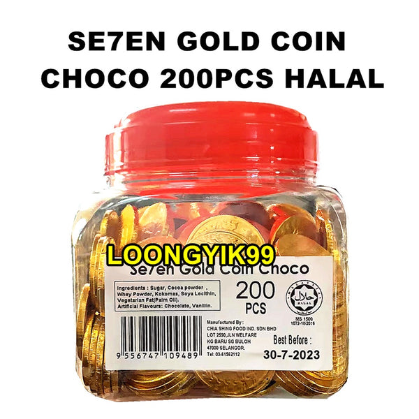 SE7EN GOLD COIN CHOCO 200PCS HALAL