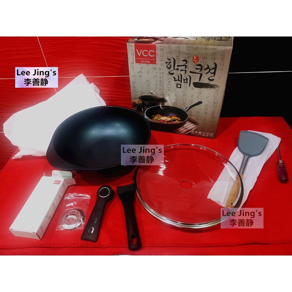 Lee jing's 韩国不粘锅无涂层 KOREA NON-STICK PAN 32CM