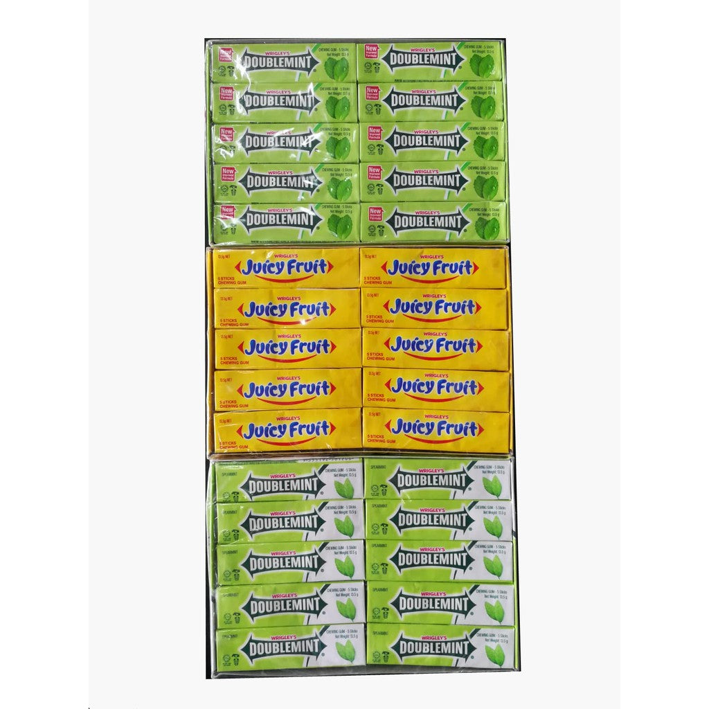 WRIGLEY'S CHEWING GUM 5 STICKS X 20PCS