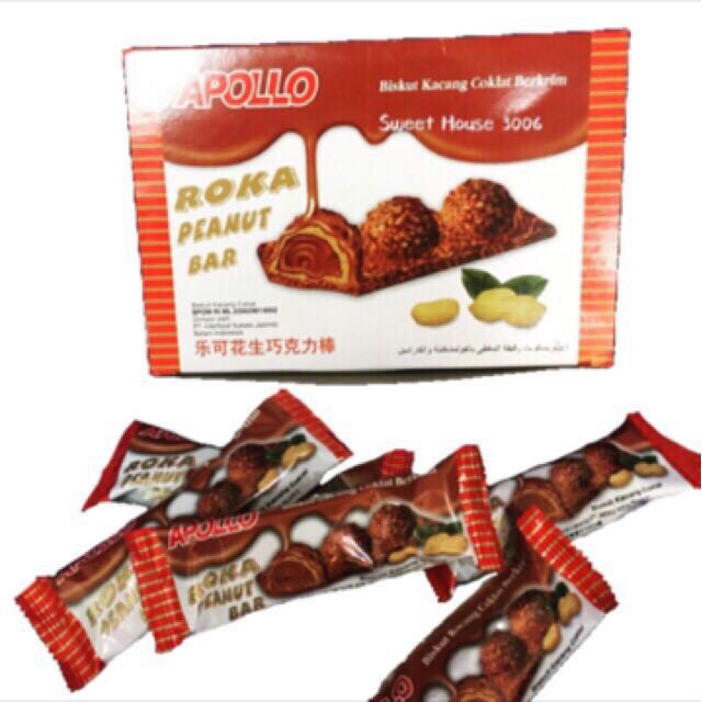 APOLLO ROKA PEANUT BAR (24PCSX18G) READY STOCK AND HALAL