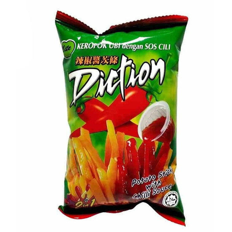 DICTION KEROPOK UBI DENGAN SOS TOMATO / CILI 25G X 20PACKS