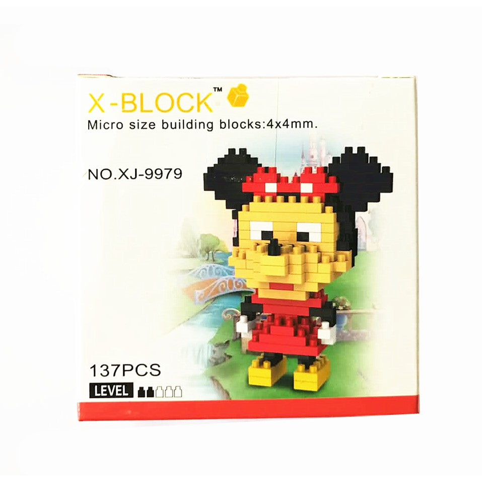 X-BLOCK MICRO SIZE BUILDING BLOCKS MICKEY SERIES 4 SET