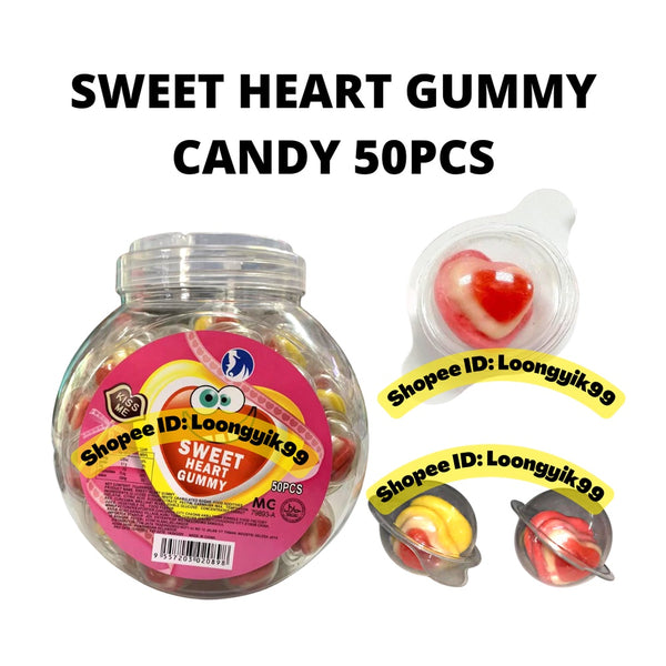 SWEET HEART GUMMY 50PCS