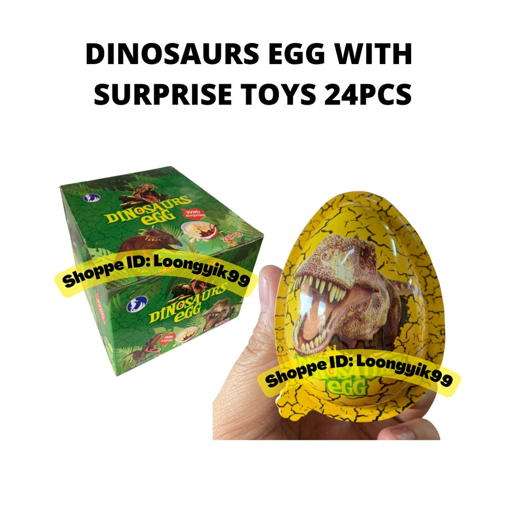 DINOSAURS EGG / GRAFFITI CAR WITH SURPRISE TOYS 24PCS CHOCOLATE AND TOYS INSIDE