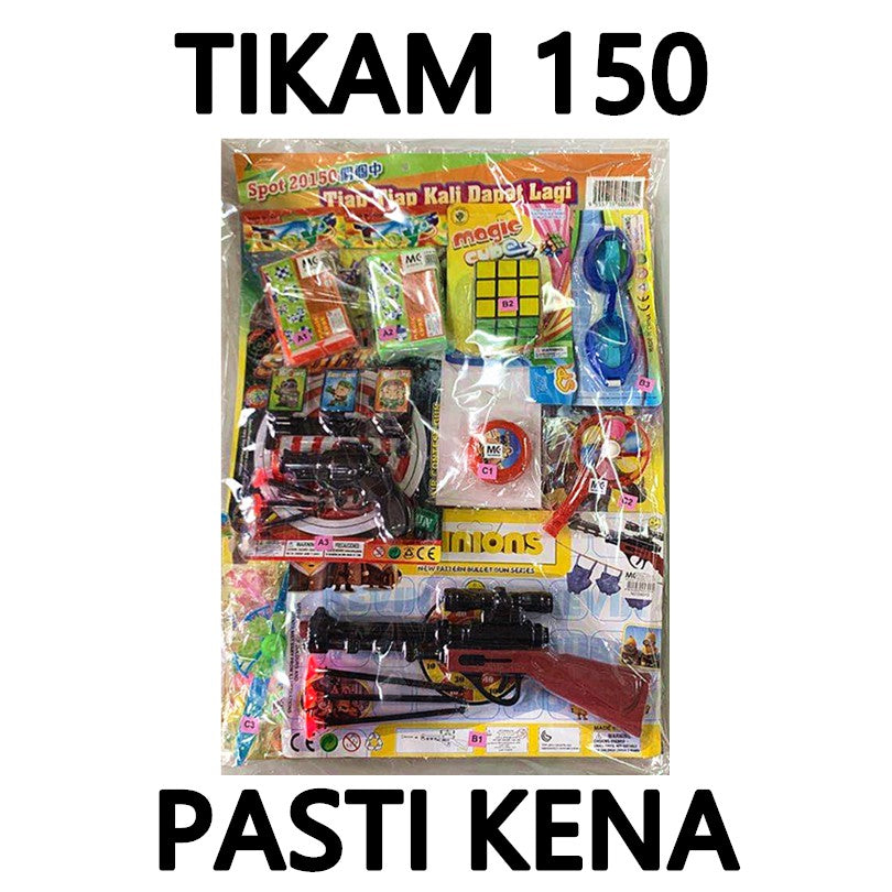 TIKAM PAPAN PARTY GAME NUMBER 150PCS PASTI KENA