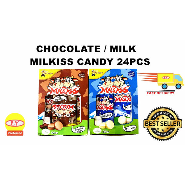 CHOCOLATE / MILK MILKISS CANDY 24PCS