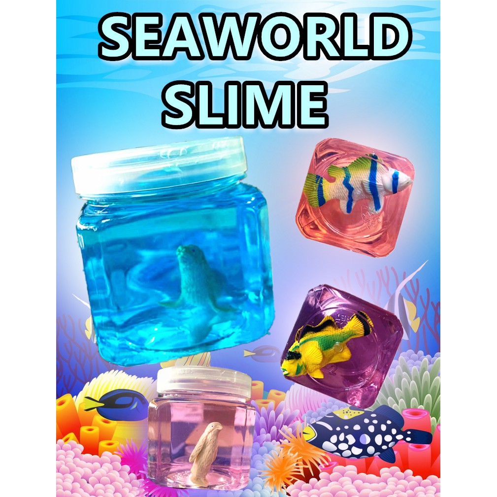 TOYS SEAWORLD/DINOSAUR/ANIMAL A CUP OF SLIME KID PLAYING ( 1 BOTTLE )