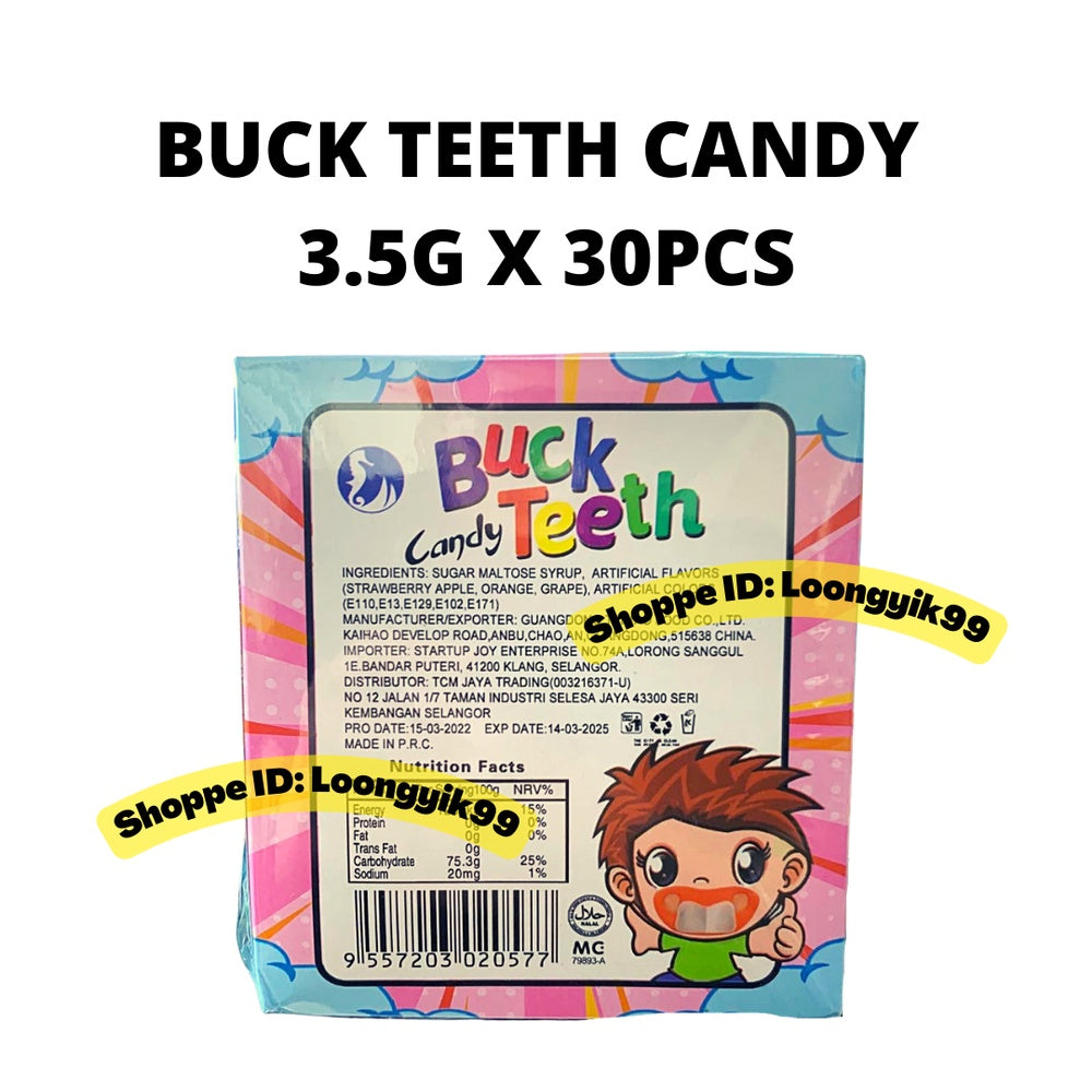 BUCK TEETH CANDY 3.5G X 30PCS HALAL