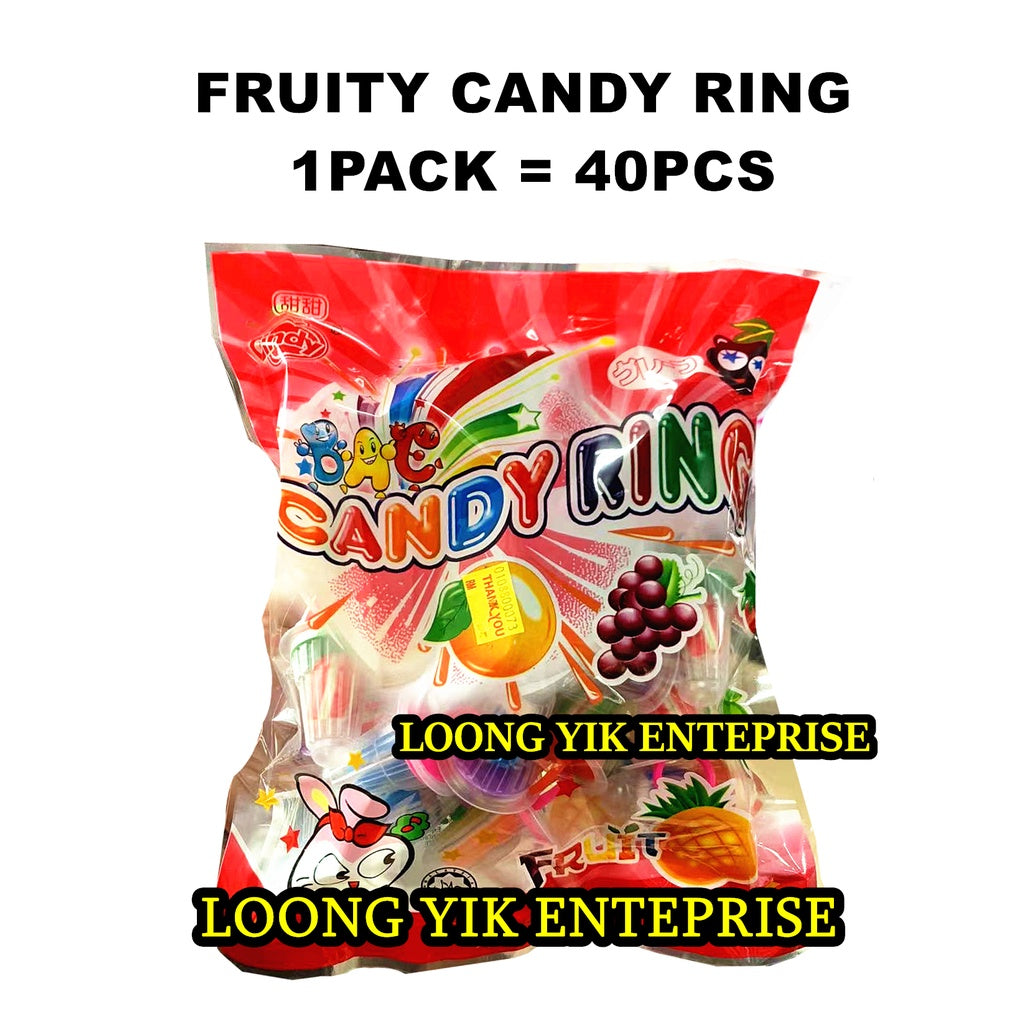 FRUITY CANDY RING 40PCS / ICE CREAM POP 40PCS