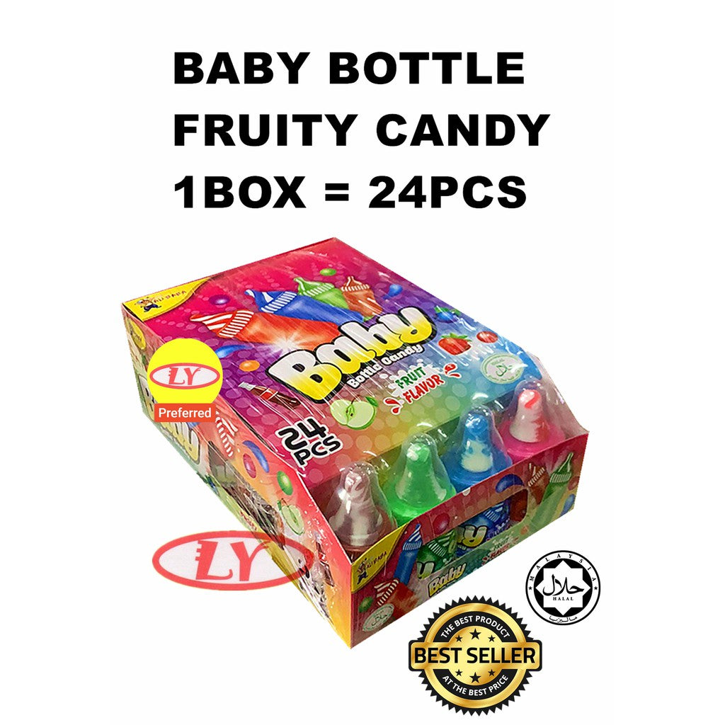 BABY BOTTLE FRUITY CANDY 24PCS