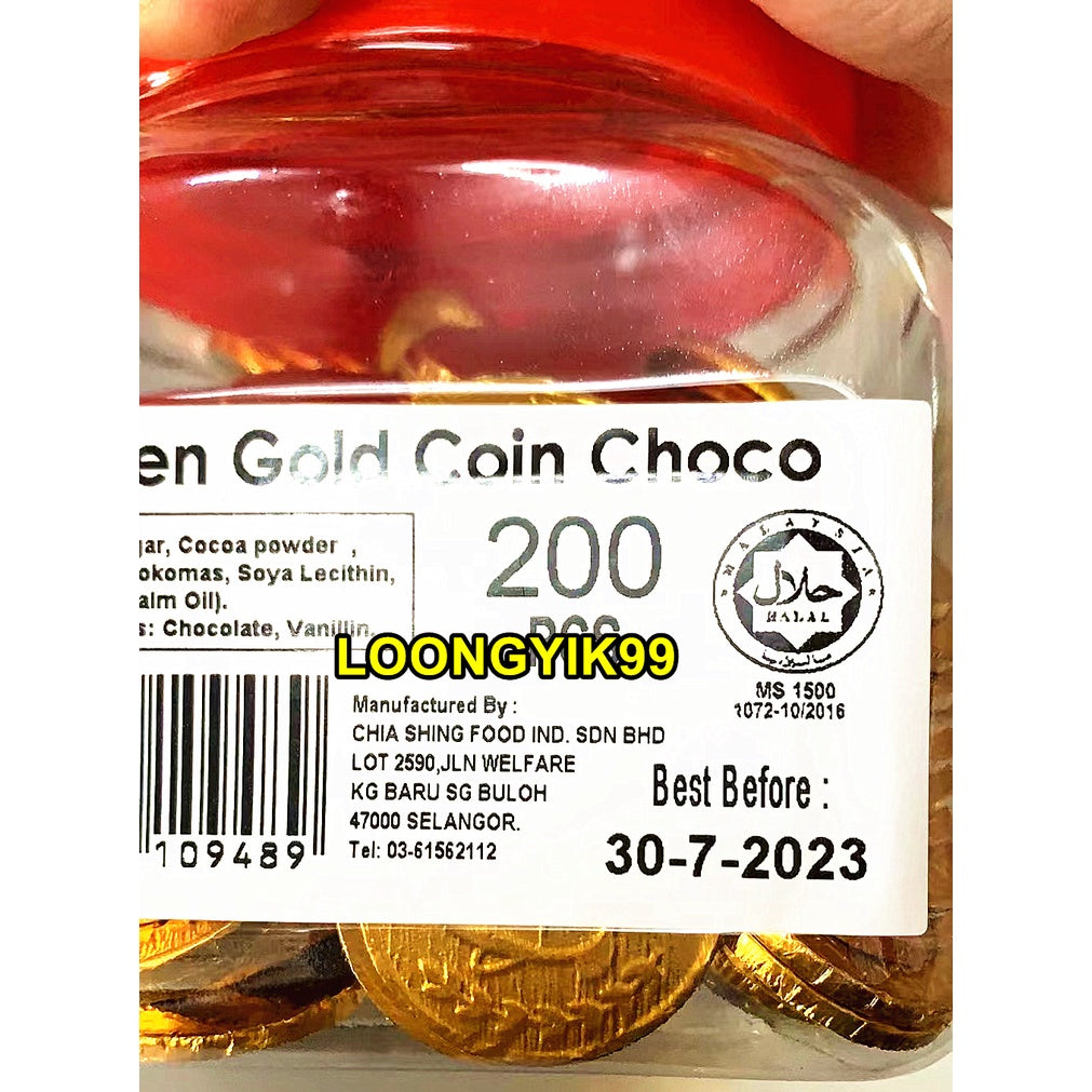 SE7EN GOLD COIN CHOCO 200PCS HALAL