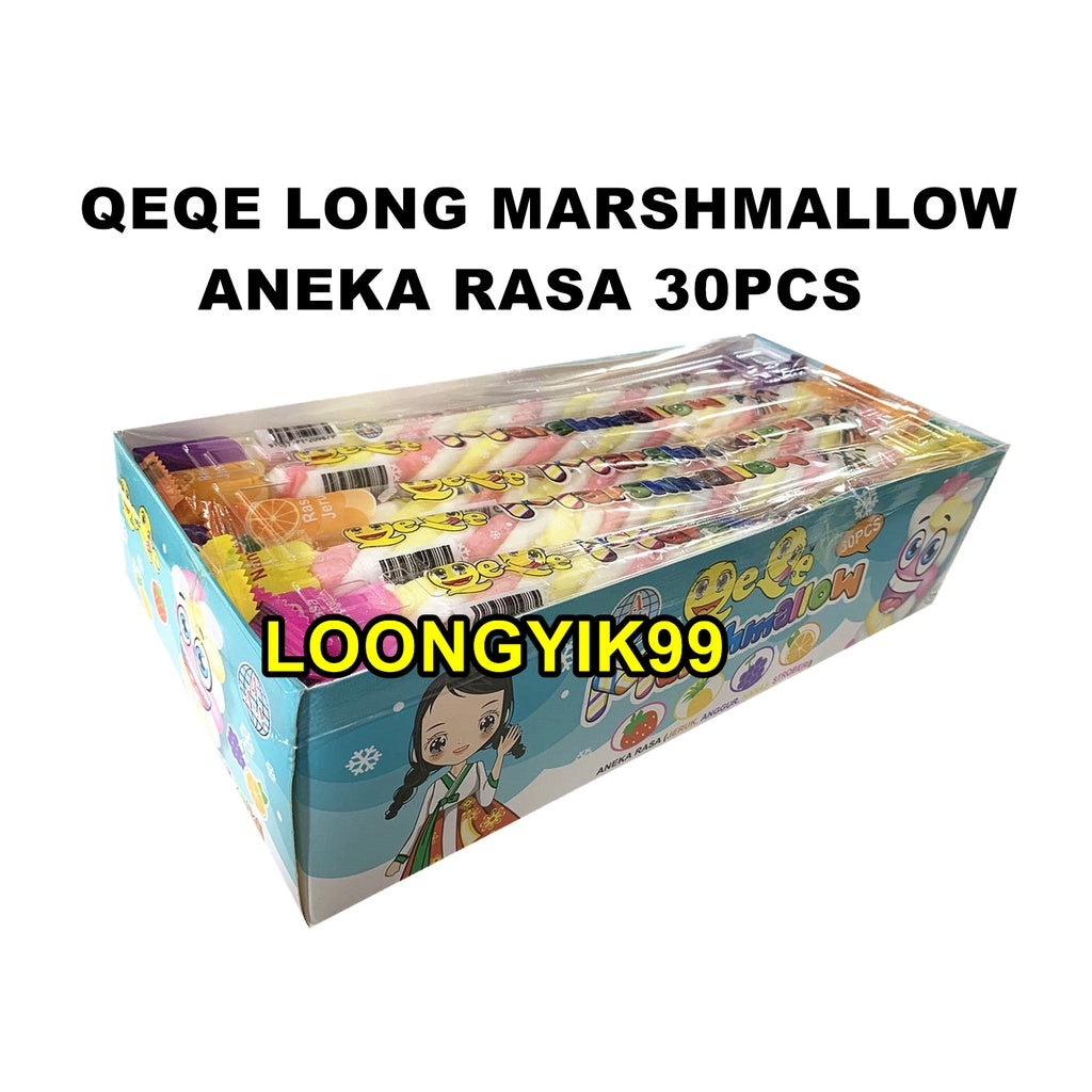 QEQE LONG MARSHMALLOW ANEKA RASA 30PCS