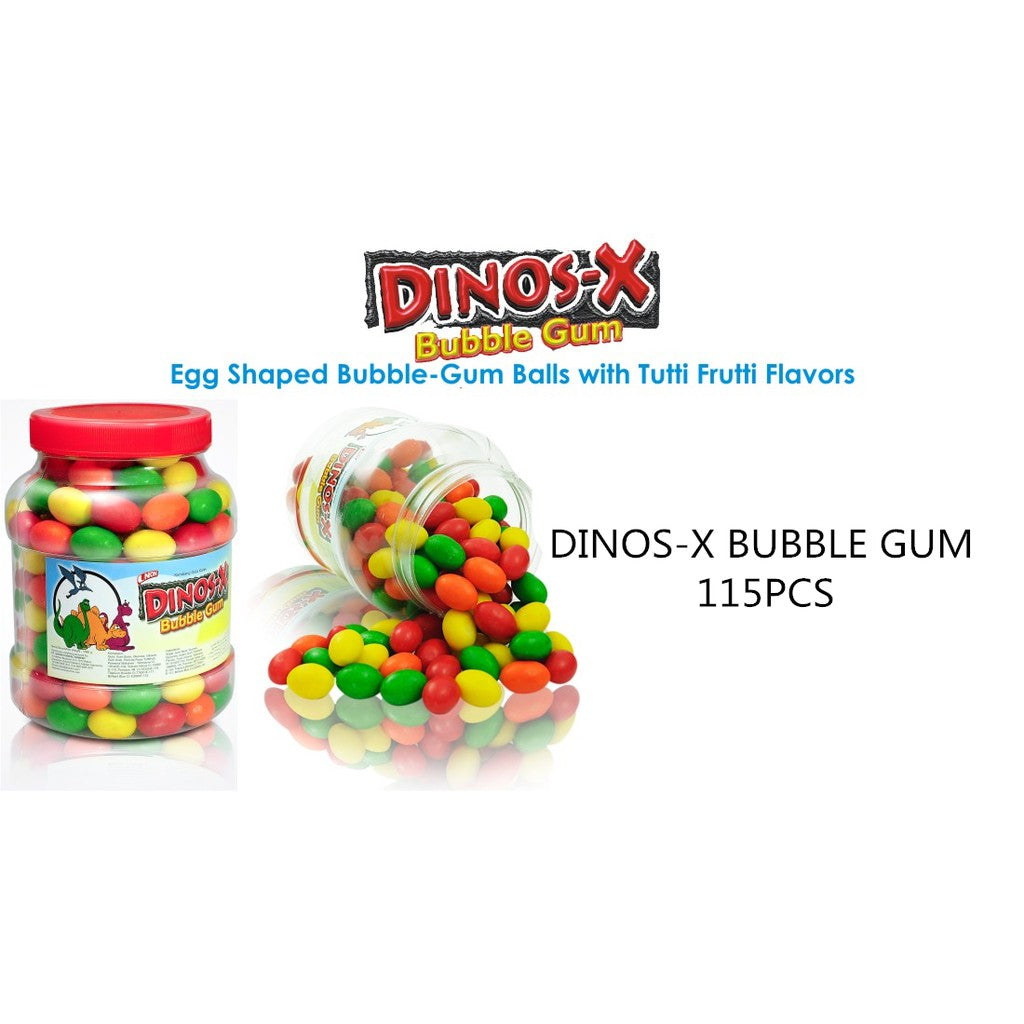 DINOS-X BUBBLE GUM 115PCS