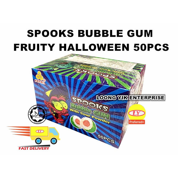 SPOOKS BUBBLE GUM FRUITY HALLOWEEN 50PCS