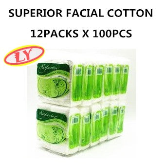 SUPERIOR FACIAL COTTON KAPAS MUKA 12PACKS X 100PCS GOOD QUALITY