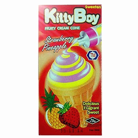 SWEETEN KITTY BOY FRUITY CREAM CONE 12PCS