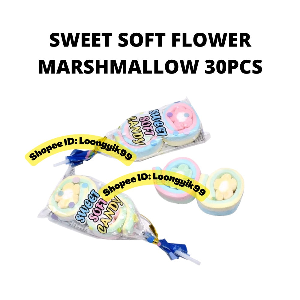 SWEET SOFT MARSHMALLOW FLOWER CIRCLE 30PCS