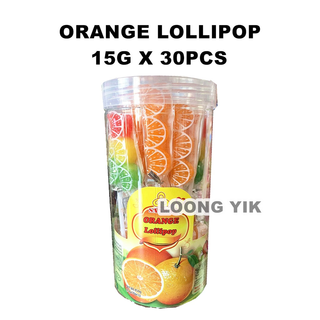 PONY/LITTLE DUCK/ICE CREAM/ORANGE LOLLIPOP 15G X 30PCS CANDY