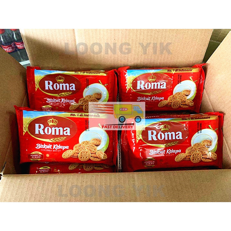 ROMA KELAPA 1 CARTON = 300G X 24PKT HALAL BISKUT PEMBORONG HARGA BORONG