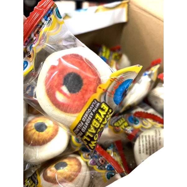 *HALAL*100BIJI 🔥HOT ITEM🔥 MARSHMALLOW 3D EYEBALL GUMMY SOFT MALLOW FRUITY JAM INSIDE EYEBALL **HALAL** 1BOX = 100PCS