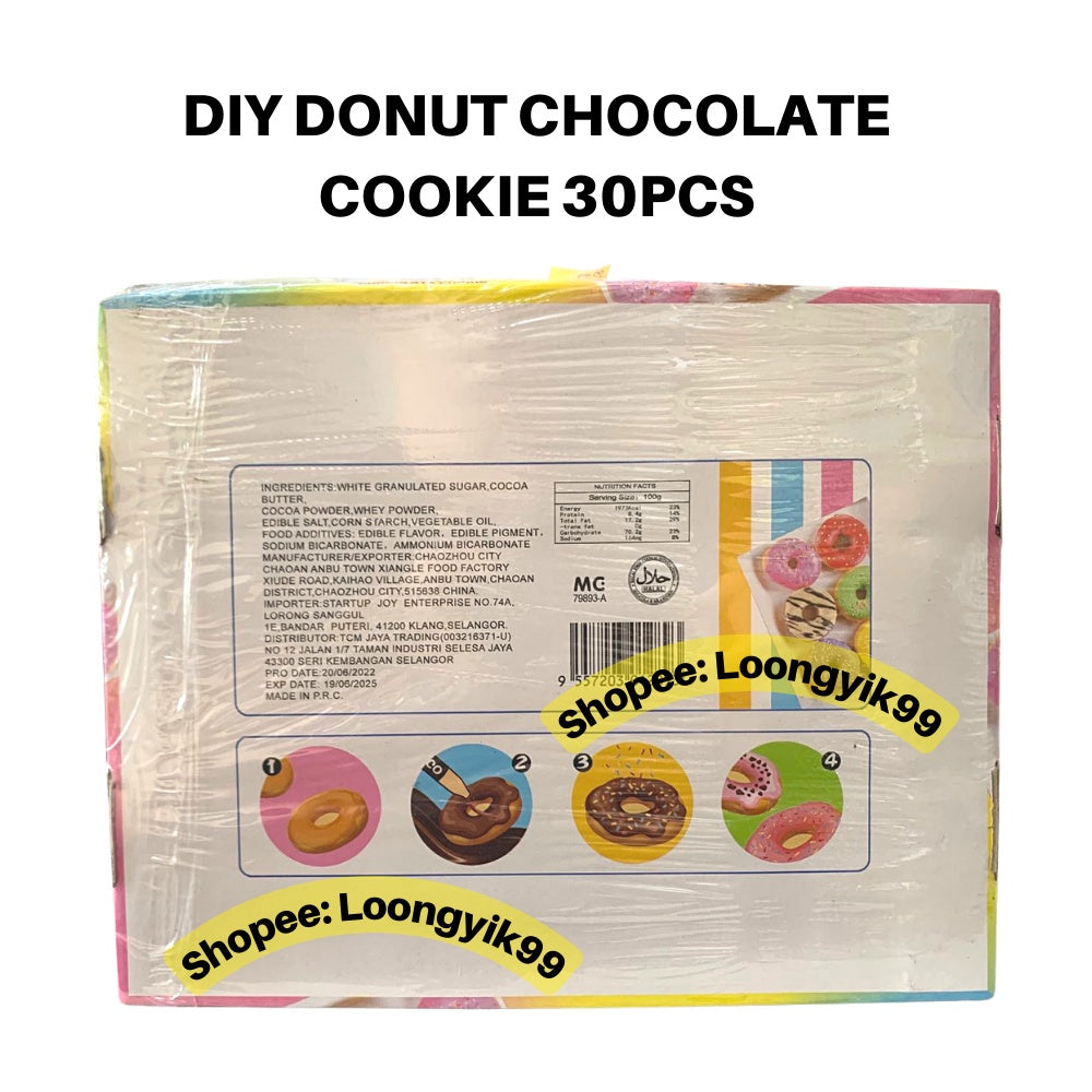 DIY DONUT CHOCOLATE COOKIE 30PCS fun fruity halal