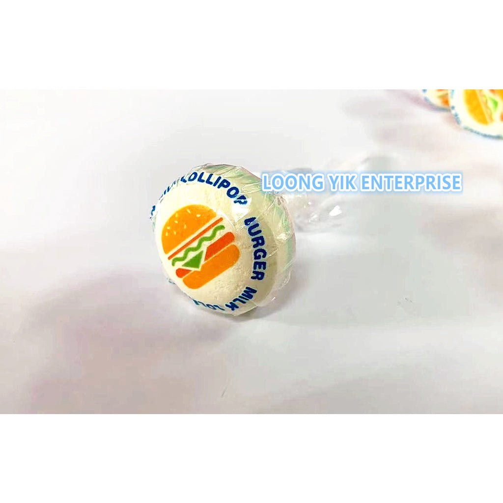 DELICIOUS BURGER MILK LOLLIPOP 40PCS