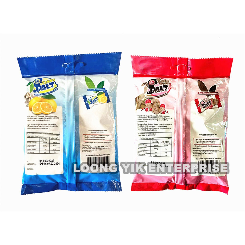 LEMON SALT CANDY / SOUR PLUM SALT CANDY 80G