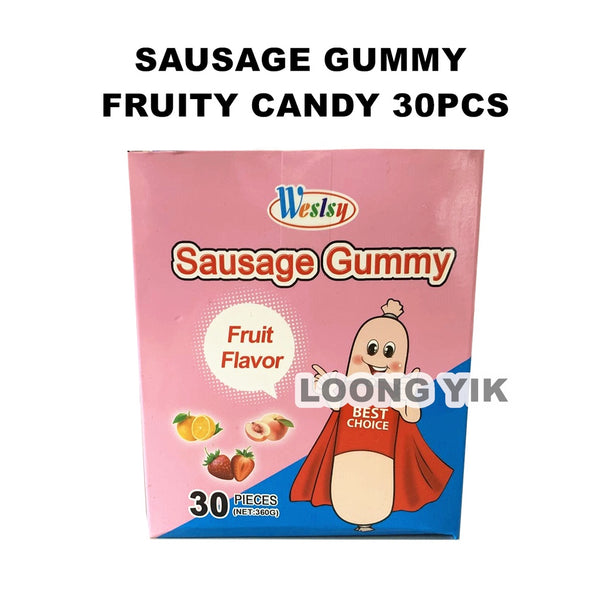 SAUSAGE GUMMY FRUITY CANDY 30PCS