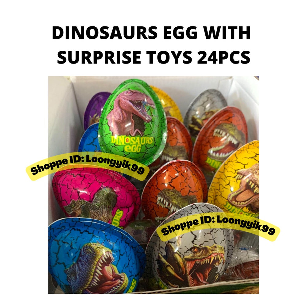 DINOSAURS EGG / GRAFFITI CAR WITH SURPRISE TOYS 24PCS CHOCOLATE AND TOYS INSIDE