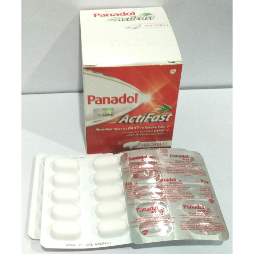 [Ready Stock] Panadol Actifast 100tablets (Full 1box) 100% Original From GSK [Pos segera]