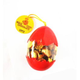 GOLD COIN CHOCOLATE EGG SHAPE COIN 100PCS