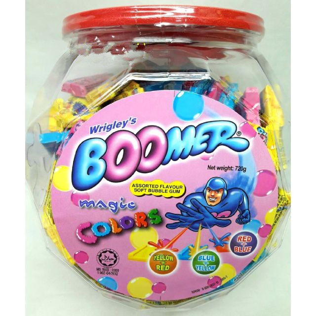 WRIGLEY'S BOOMER ASSORTED FLAVOUR SOFT BUBBLE GUM 150PCS