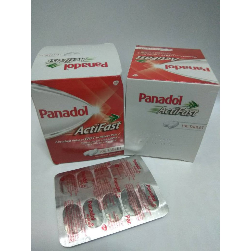 [Ready Stock] Panadol Actifast 100tablets (Full 1box) 100% Original From GSK [Pos segera]