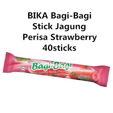 BIKA Bagi-Bagi Stick Jagung Perisa Chocolate / Strawberry / Cheese 40sticks halal