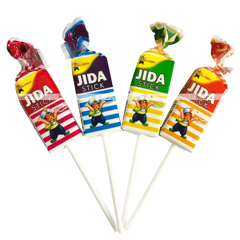 JIDA FRUIT STICK LOLLIPOP LEMON FLAVOUR 24PCS