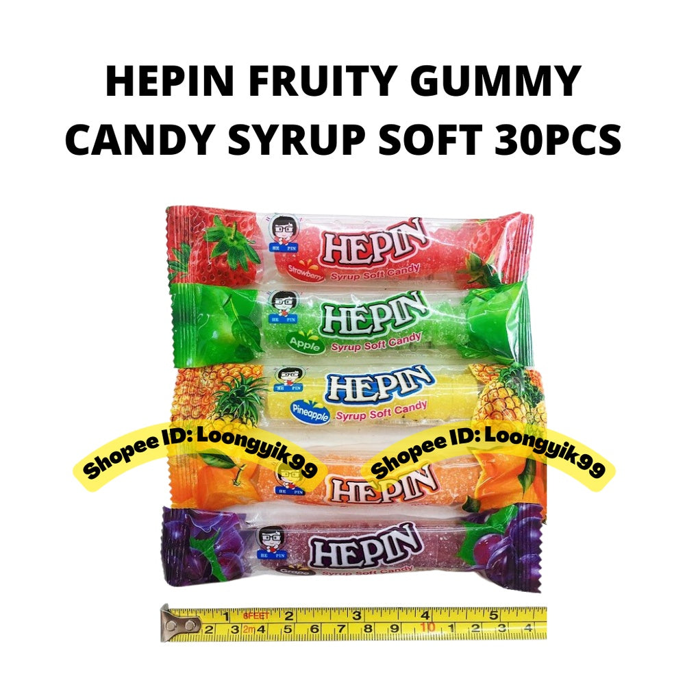 HEPIN FRUITY GUMMY CANDY SYRUP SOFT 30PCS