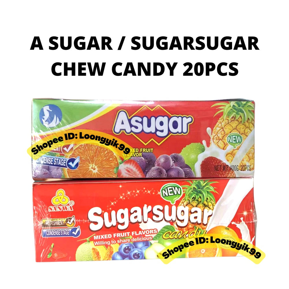 A SUGAR / SUGARSUGAR CHEW CANDY 20PCS