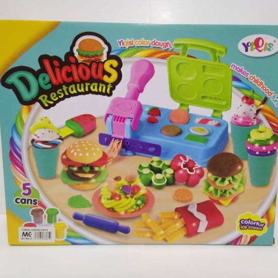 COLOURFUL DIY RESTAURANT PLAY CLAY SET