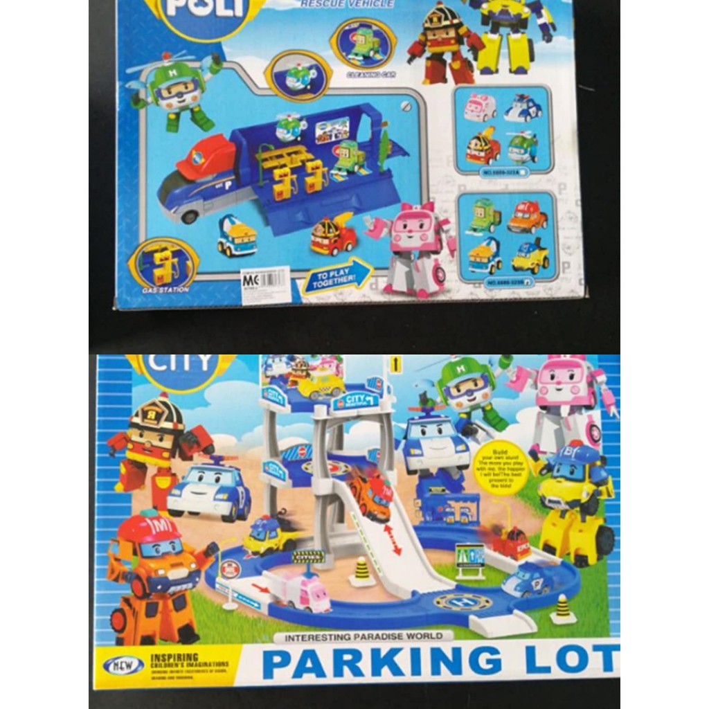 SUPER WORTH!2 box poli car set new kids toy