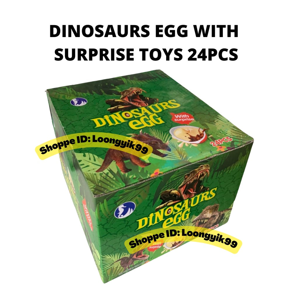 DINOSAURS EGG / GRAFFITI CAR WITH SURPRISE TOYS 24PCS CHOCOLATE AND TOYS INSIDE