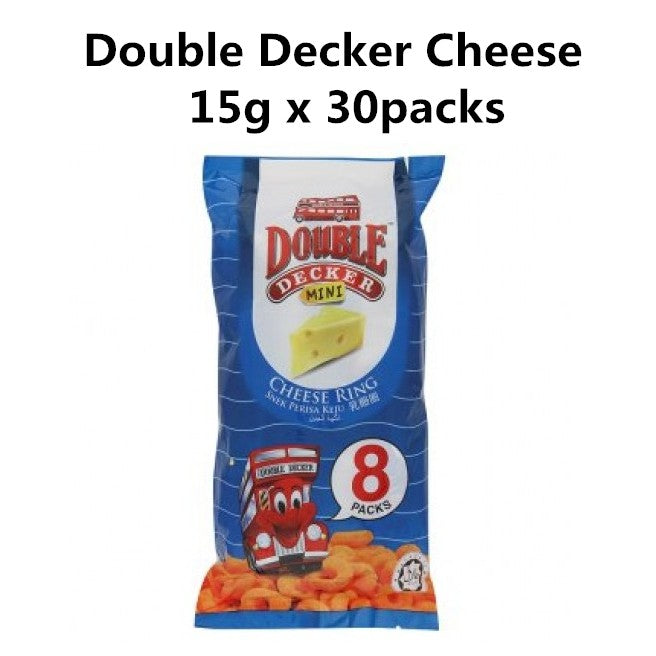 Double Decker Snack Keropok 15g x 30packs Prawn Chicken Cheese