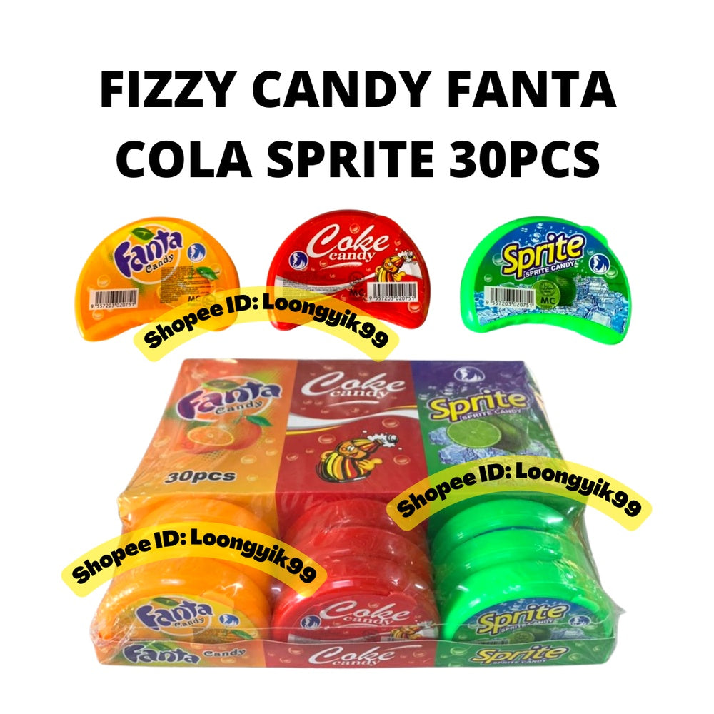 FIZZY CANDY FANTA COLA SPRITE 30PCS