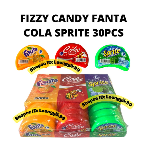 FIZZY CANDY FANTA COLA SPRITE 30PCS