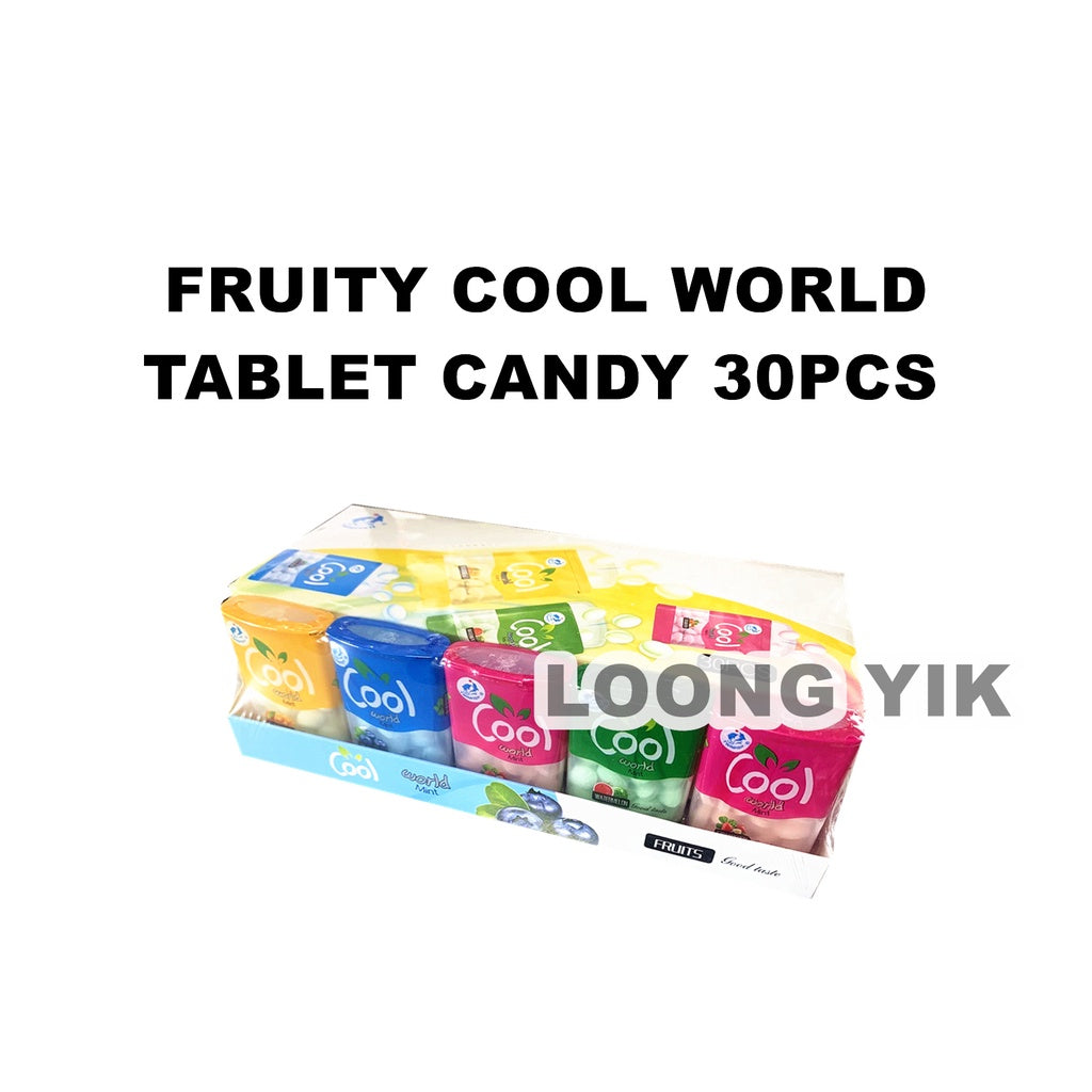 FRUITY COOL WORLD TABLET CANDY 30PCS