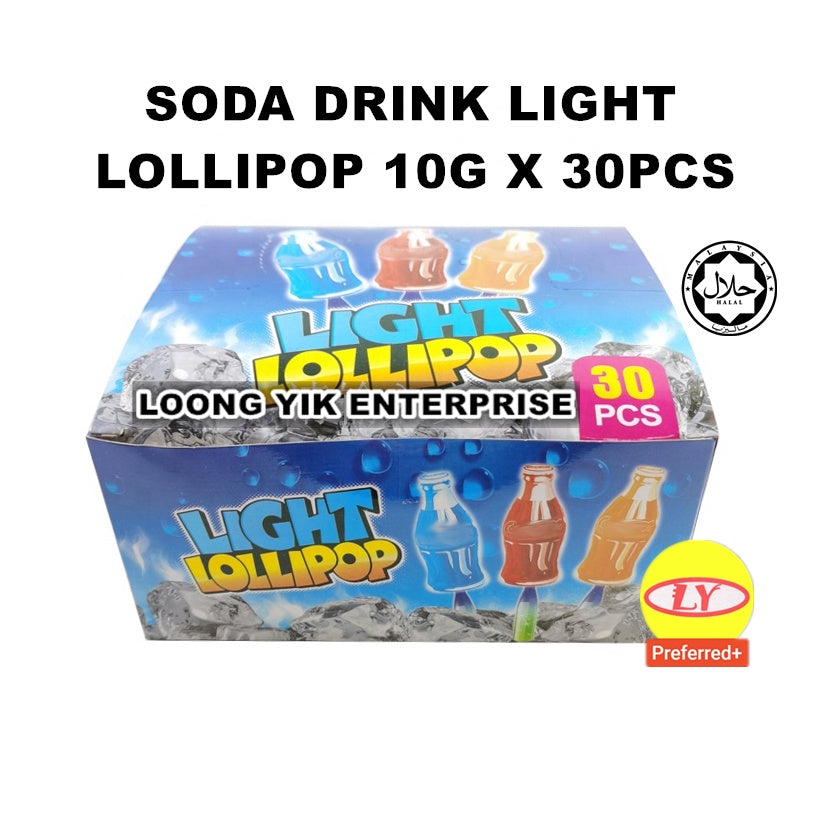 SODA DRINK LIGHT LOLLIPOP 10G X 30PCS