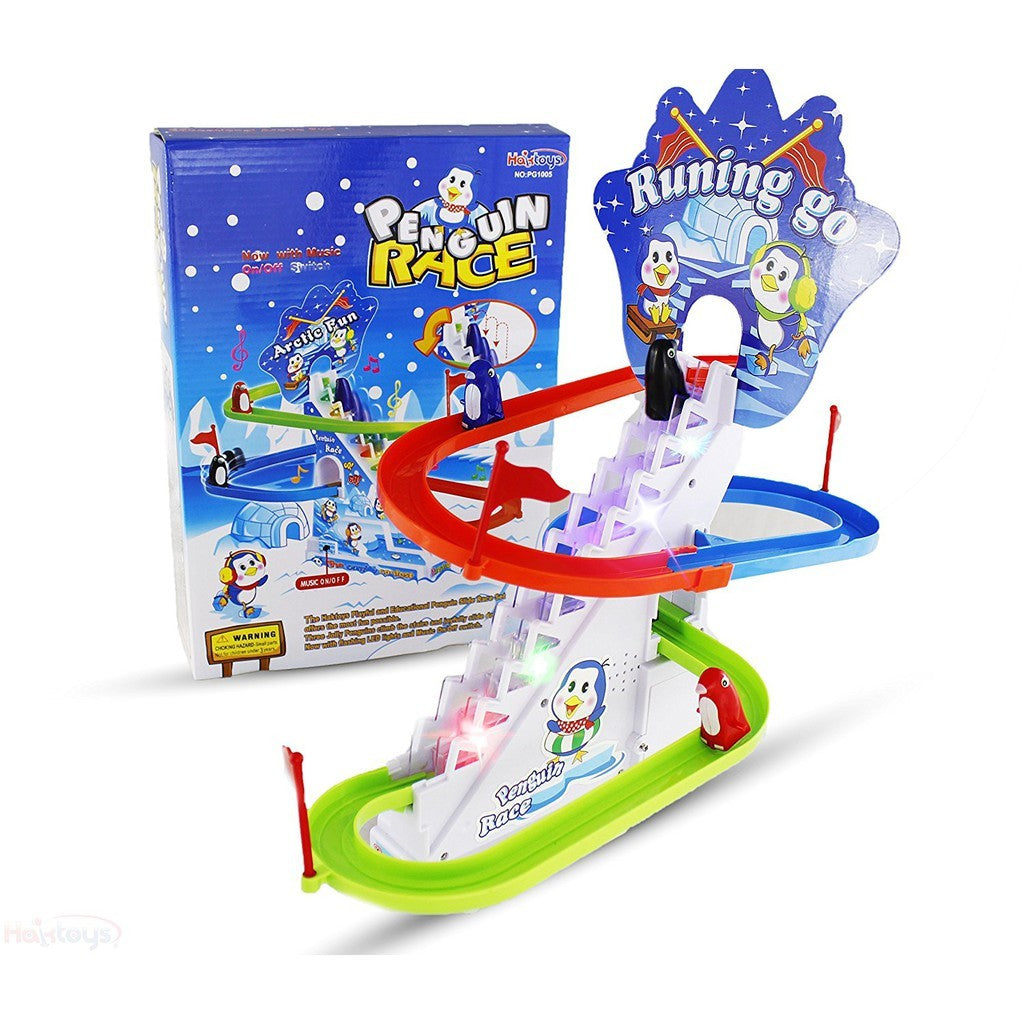 PENGUIN RACE RUNNINNG GO LIGHT MUSIC TOYS